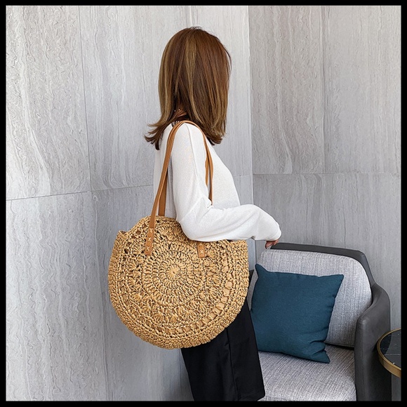 BEE SAC Handbags - NEW WAVE Straw Weave Shoulder Bag